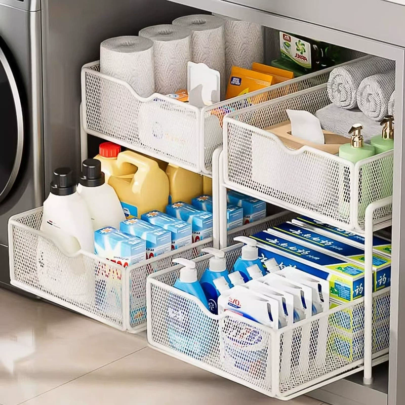 Шкаф для хранения, выдвижной ящик для ванной комнаты, многослойная раковина для раковины