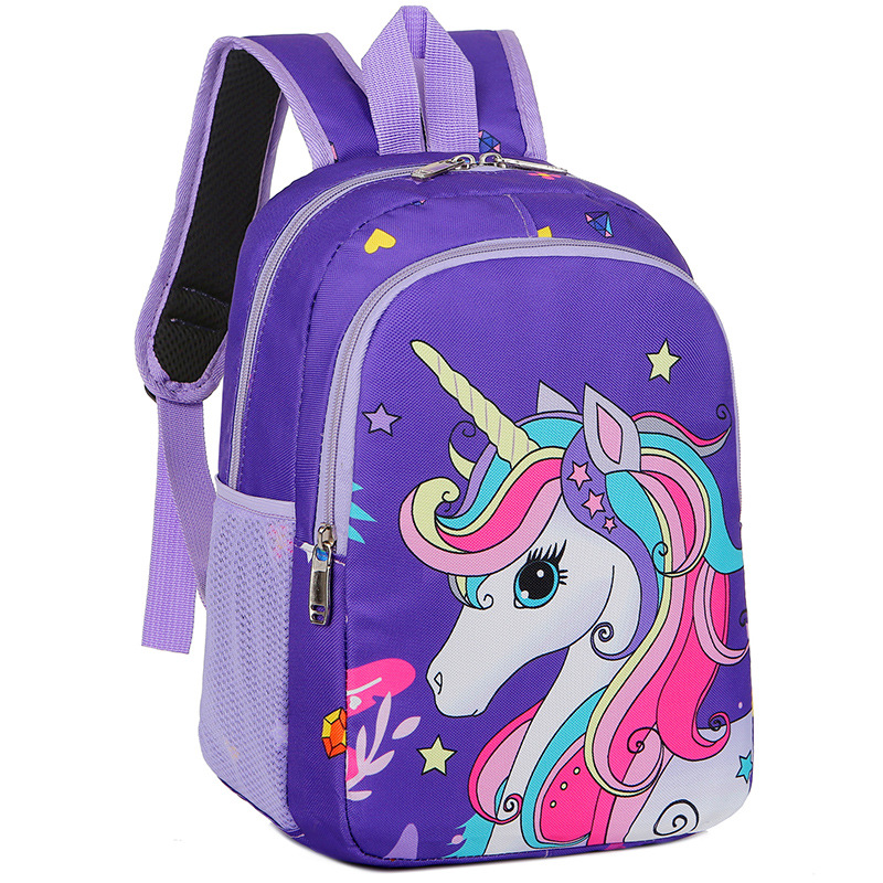 Comercio exterior kindergarten schoolbag 2-6 años de edad gran capacidad Unicorn Girl mochila de primer grado