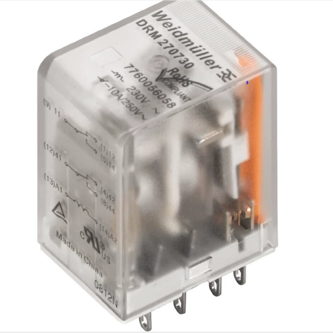 Немецкое реле Weidmüller DRM270730L грузовой номер 7760056067