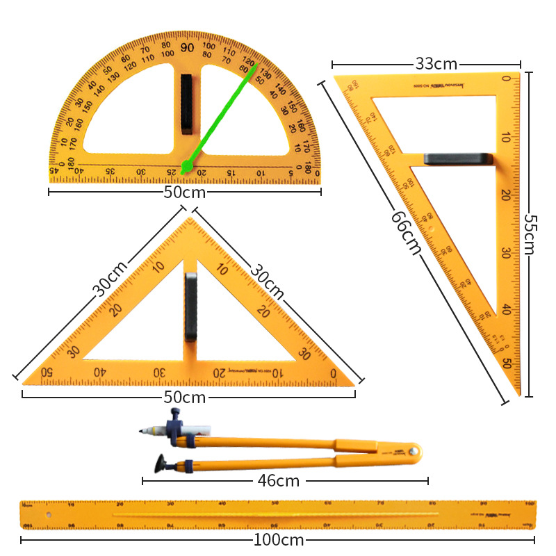 Monos de oro regla de enseñanza 100CM regla recta dibujo 1 metro regla de enseñanza maestro usar regla profesional