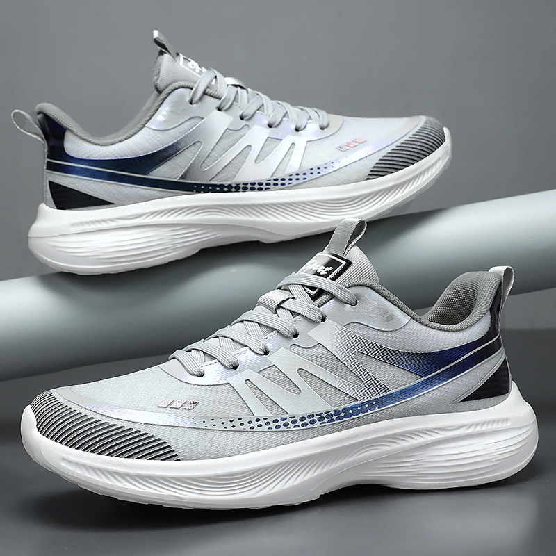 Zapatos Zapatos para hombre Zapatos deportivos estilo pareja Zapatos individuales transpirables de punto Fly-knit Zapatos de malla con pegamento en frío EVA Zapatos para correr ligeros y cómodos