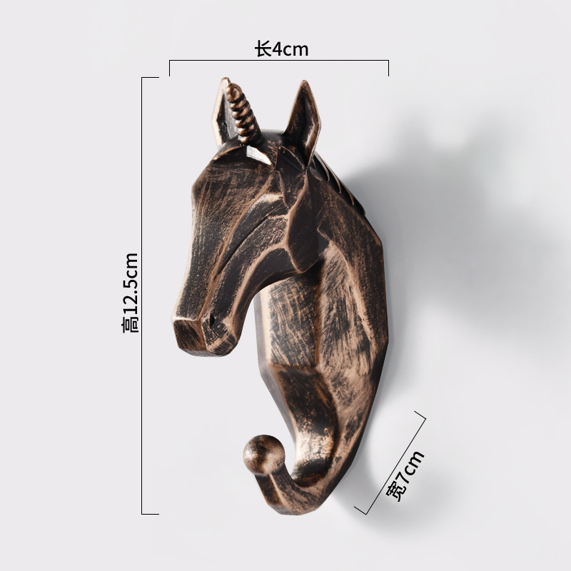 Animal creativo ropa gancho Punch-libre ciervo cabeza decorativa pasta abrigo gancho pared abrigo gancho clave titular detrás de la puerta