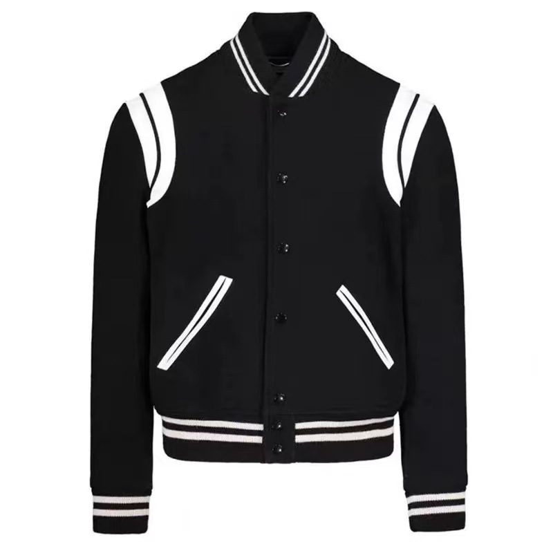 必须干洗  百搭休闲宽松真皮拼接外套51376