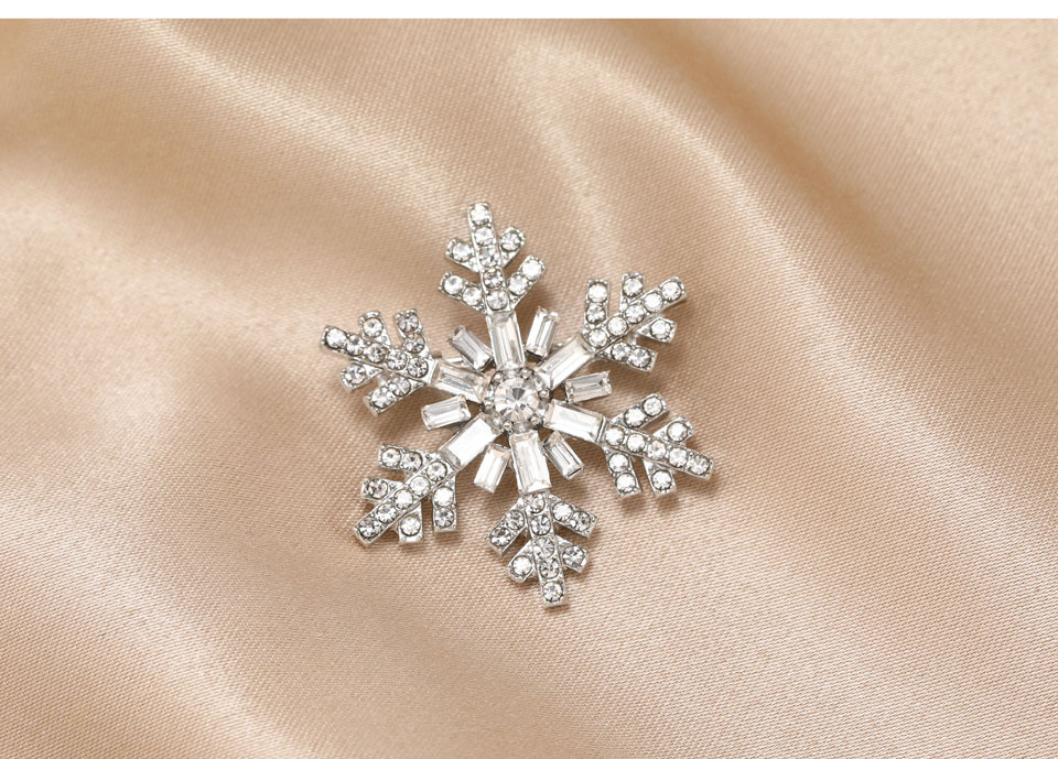 Cartoon Style Snowflake Alloy Pearl Metal Rhinestones Unisex Brooches display picture 1