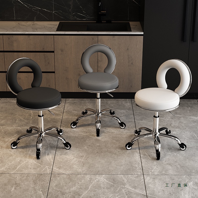 taburete de elevación taburete redondo taburete de belleza elevación polea giratoria barbería especial para el salón de peluquería