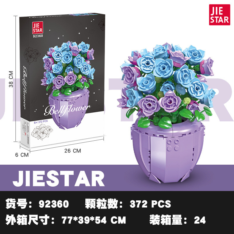 Plantas transfronterizas, bloques de construcción en macetas, ramo inmortal, compatible con Lego Girl Gift, bloques de construcción ensamblados, adornos de juguete al por mayor image 9