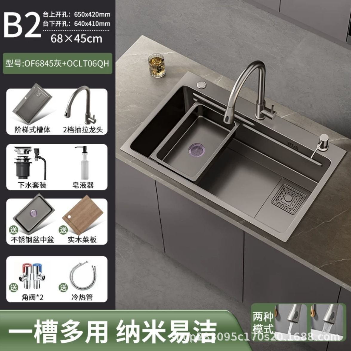 Acero inoxidable al por mayor fregadero de cocina gran tanque único engrosado a mano nano antiincrustante lavabo de cocina doméstica lavabo de platos