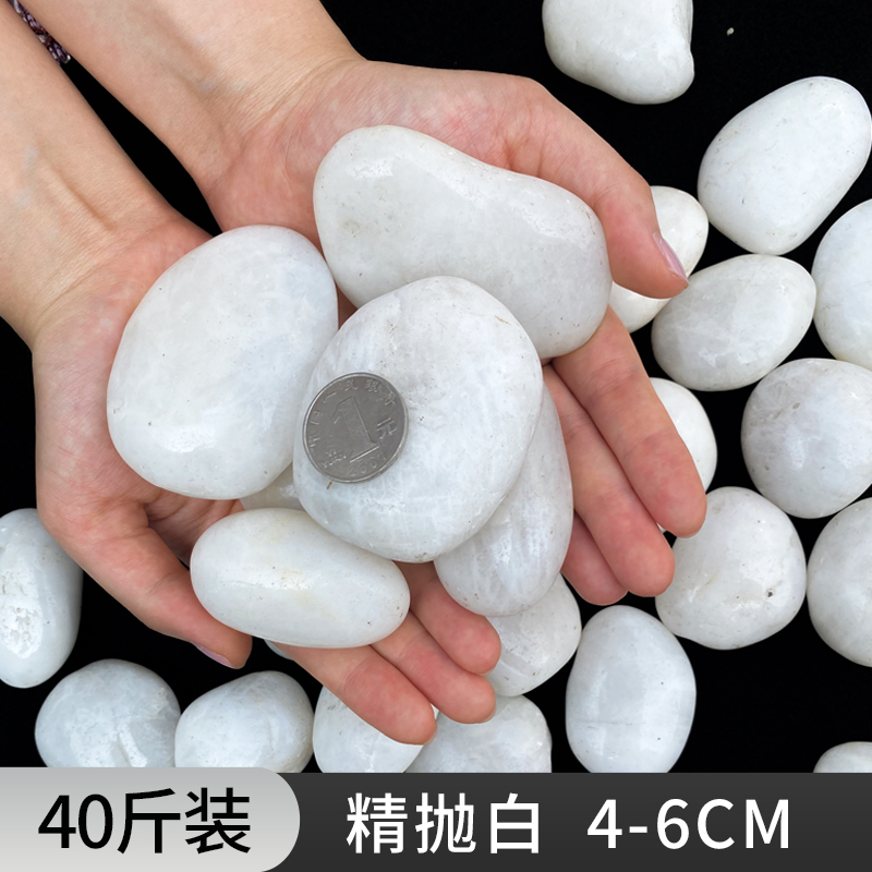 [40kg] 미세한 흰색 자갈 4-6cm