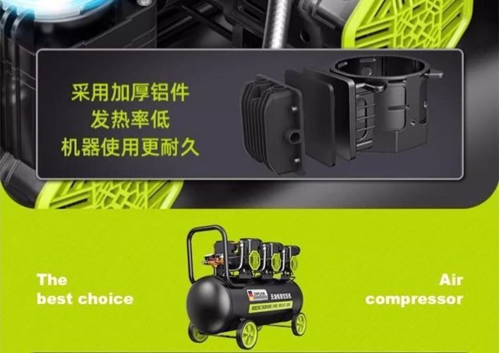 Oil-free low-noise air compressor, small 220v high-power air compressor for woodworking and high-pressure painting, in stock