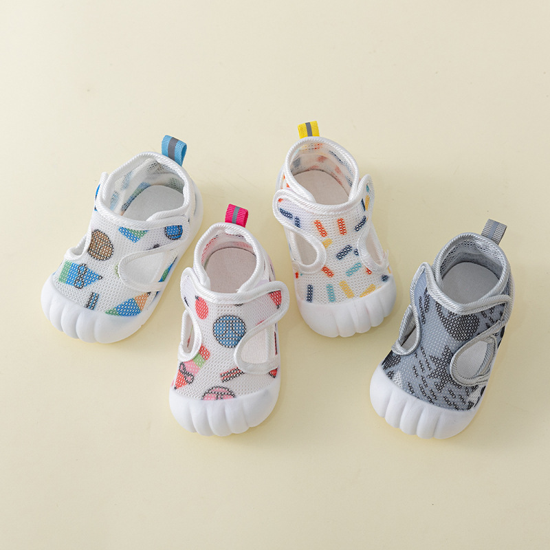 Sandalias para hombre, zapatos de verano para bebés pequeños, de 0 a 1-2 años, zapatos de malla para bebés con suela suave antideslizante, zapatos para bebés femeninos, zapatos de suela plana