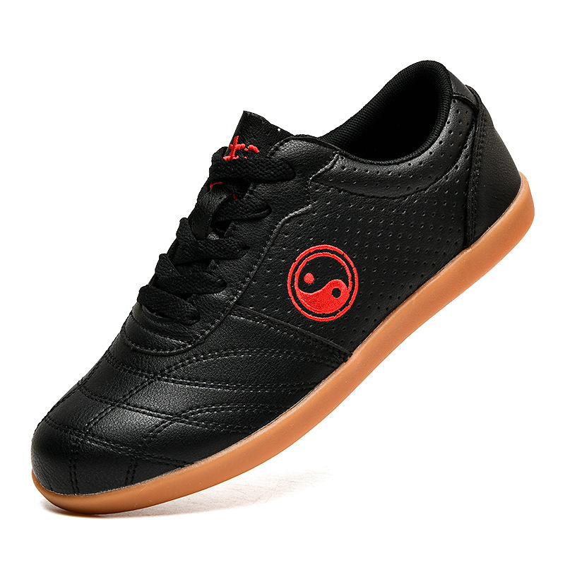 Fábrica de zapatos de Fujian al por mayor zapatos de Tai Chi de tendón de buey para hombres y mujeres con piel gruesa antideslizante zapatos de artes marciales de Tai Chi