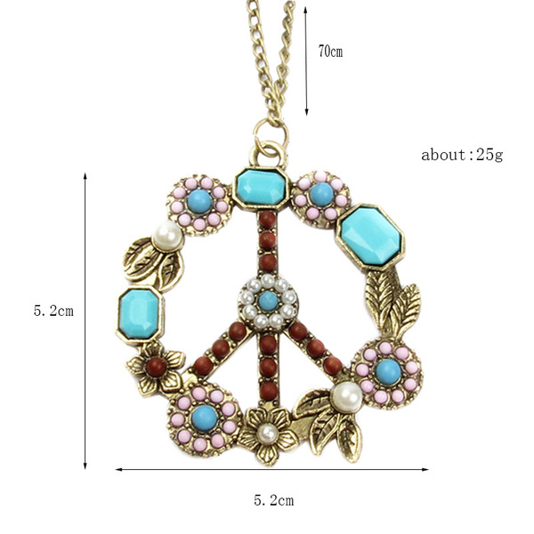 Retro turquoise stone inlay pearl