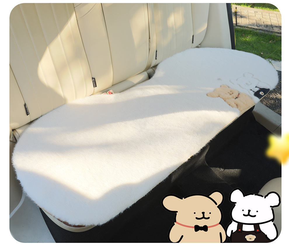 Car Supplies Winter Plush Furry Seat Cushion Three-Dimensional Cartoon Car Seat Cushion Interior Accessories High-End Decoration