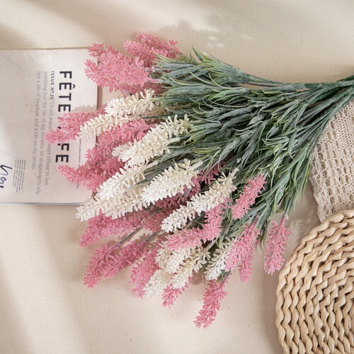 Plastic Lavender Artificial Flower Manufacturer Home Decor Wedding Handheld Flowers Wall Plant Wall Artificial Flowers MW53458