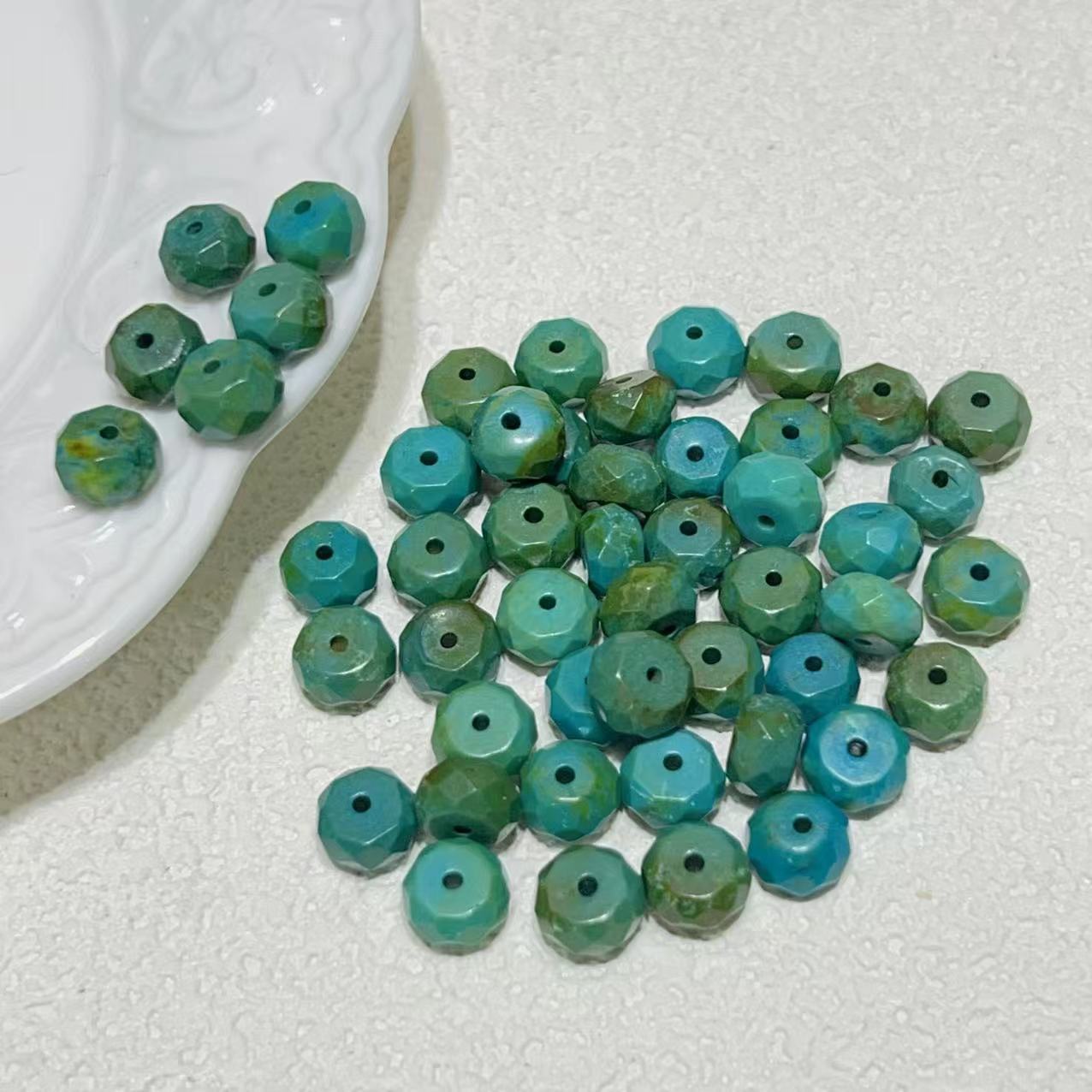 Magnesite Turquoise Rapeseed Green Bead Spacers Fashion Play Bracelet Accessories with Bead Bracelet DIY