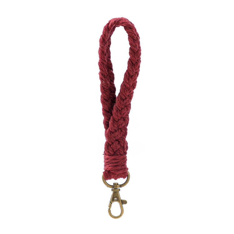 4가닥 브레이드-버건디