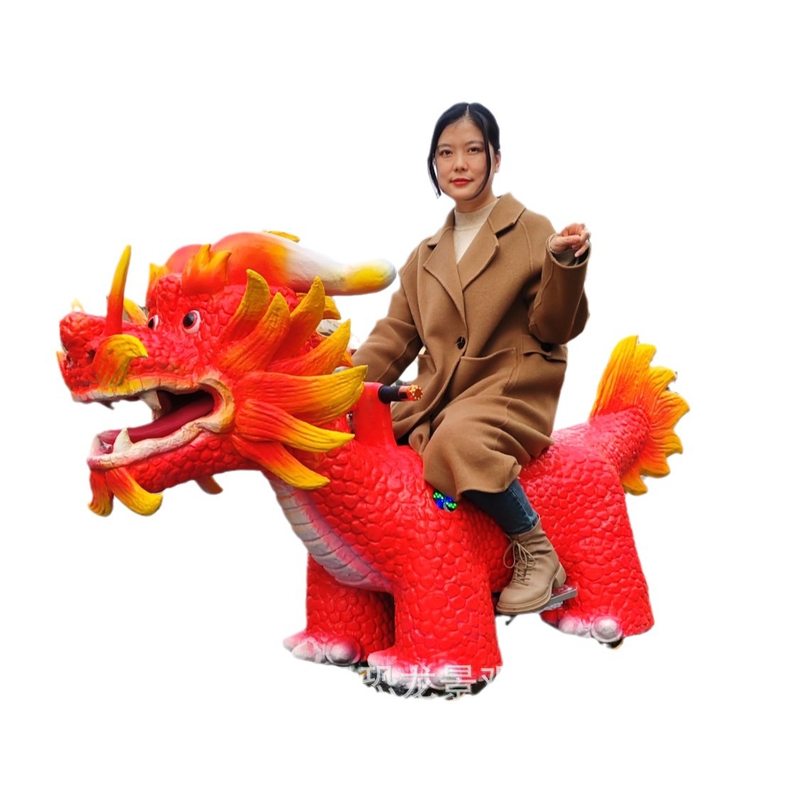 Dinosauro eléctrico para niños, equipo de juego cuadrado, carro de batería de dinosaurio, equipo de paseo para padres e hijos, carro de dinosaurio