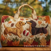 亚马逊跨境大容量炫彩斑点手提包数码印花拉链女装包