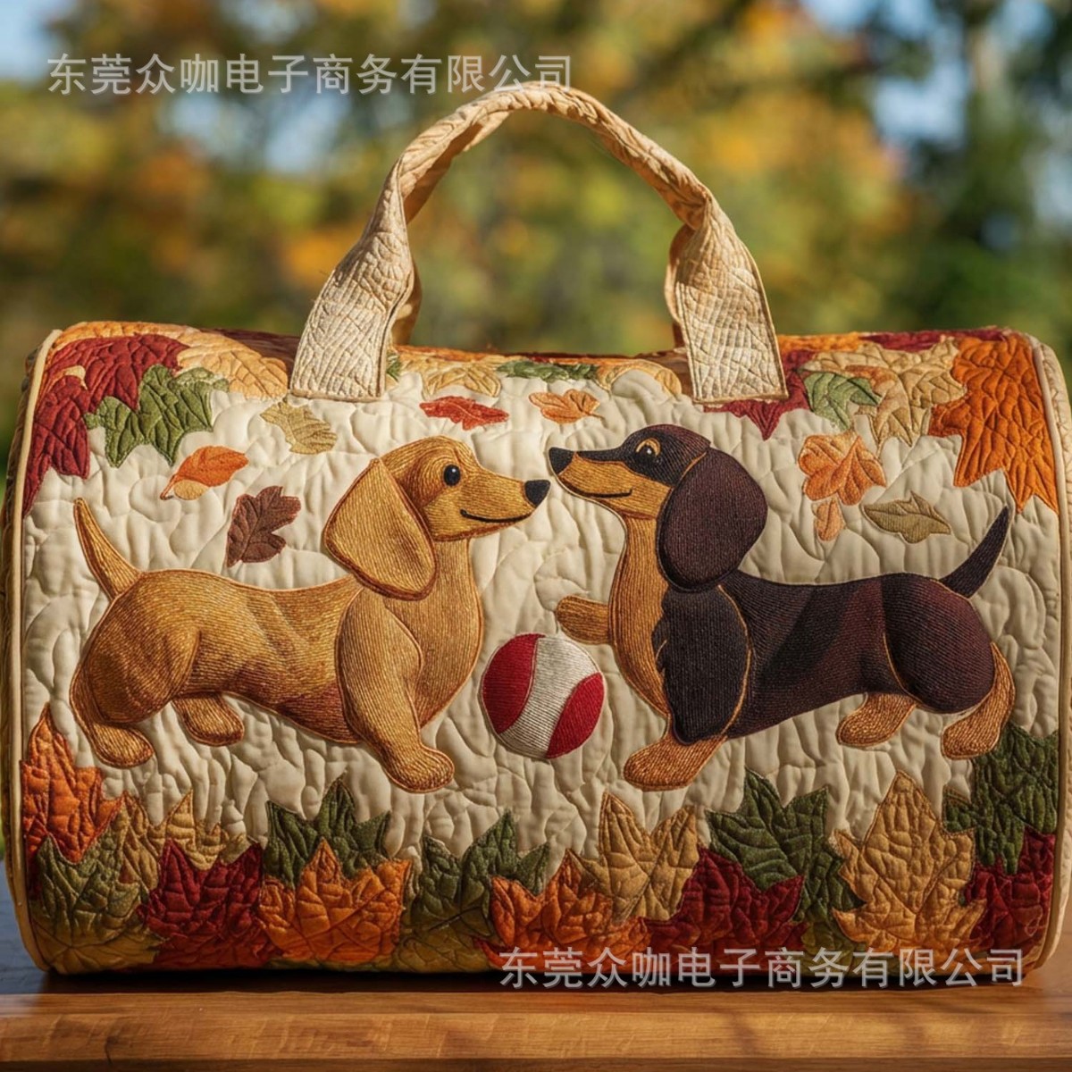 亚马逊跨境大容量炫彩斑点手提包数码印花拉链女装包