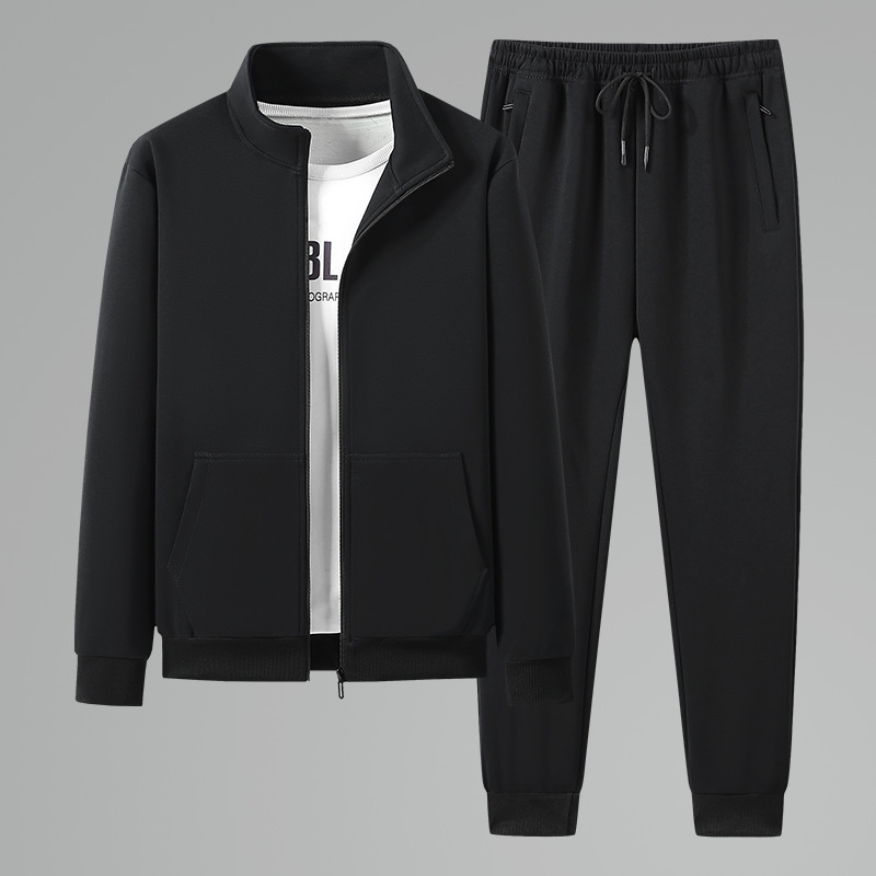 Pareja de vestir de otoño Cardigan, camiseta, calzoncillos, un juego de algodón casual versátil, camiseta deportiva, pies de negocios casual