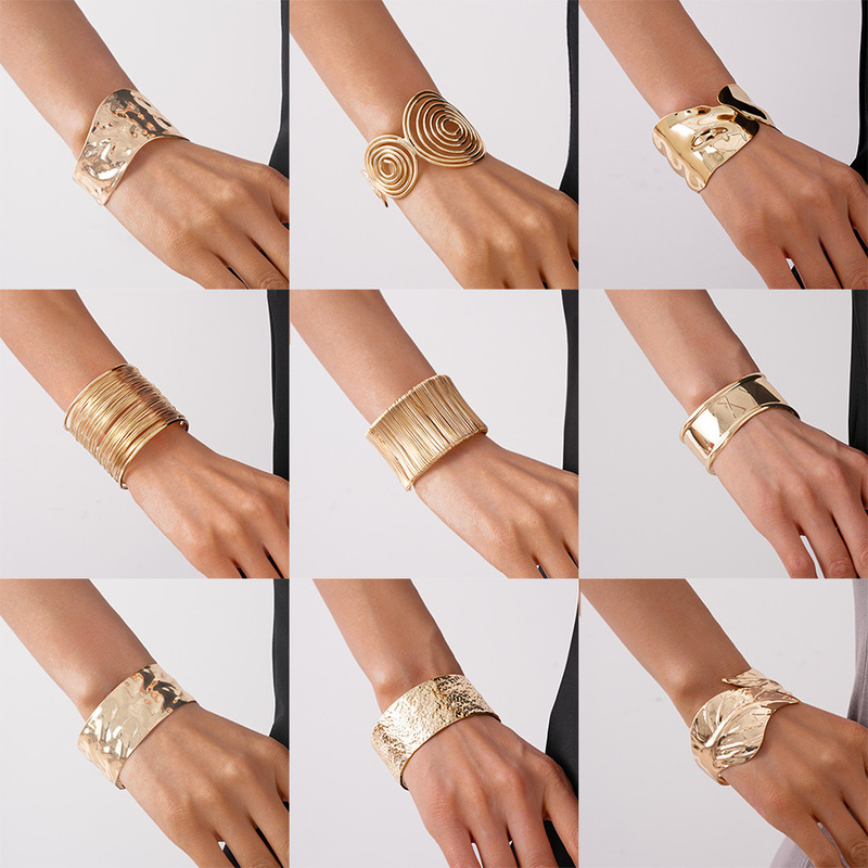 European and American Ins Style Exaggerated Leaf Opening Bracelet Retro Fashion Elegant Bracelet Design Simple Hand Jewelry Wholesale European and American Ins Style Exaggerated Leaf Opening Bracelet Retro Fashion Elegant Bracelet Design Simple Hand Jewelry Wholesale