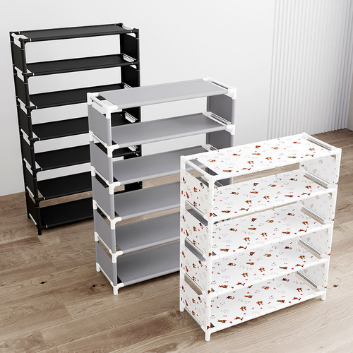 Shoe rack sturdy shoe cabinet dustproof multi-layer household storage small narrow for rental apartments and student dormitories