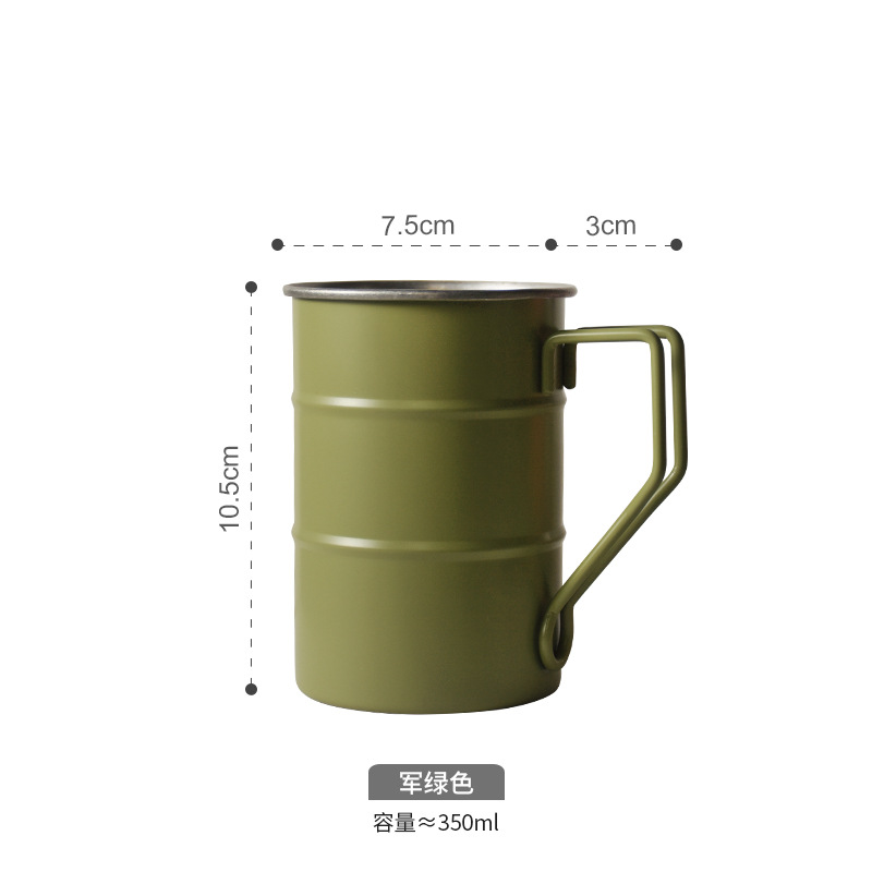 304 taza de acero inoxidable al aire libre creativo taza de camping Morandi color conveniente taza de agua barbacoa camping taza de comedor
