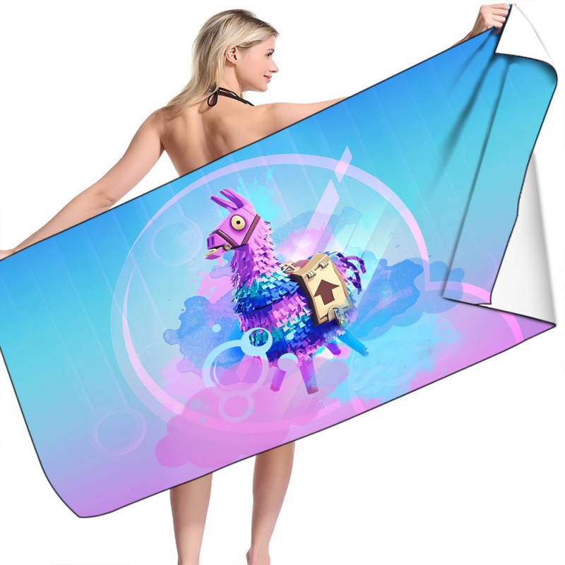 Manufacturer Wholesale Virtual World Minecraft Fortnite Children's Beach Towel Bath Towel Children's Printed Towel