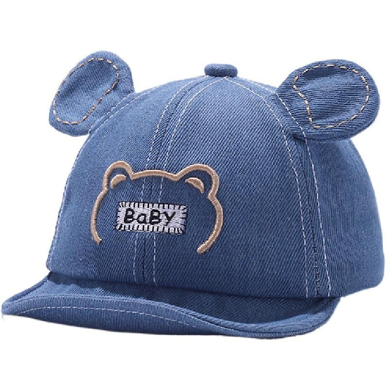 Sombreros para bebés primavera y otoño delgados sombrero de béisbol sombrero de protección solar pequeño mes vaquero hombre sombrero de visor de sol