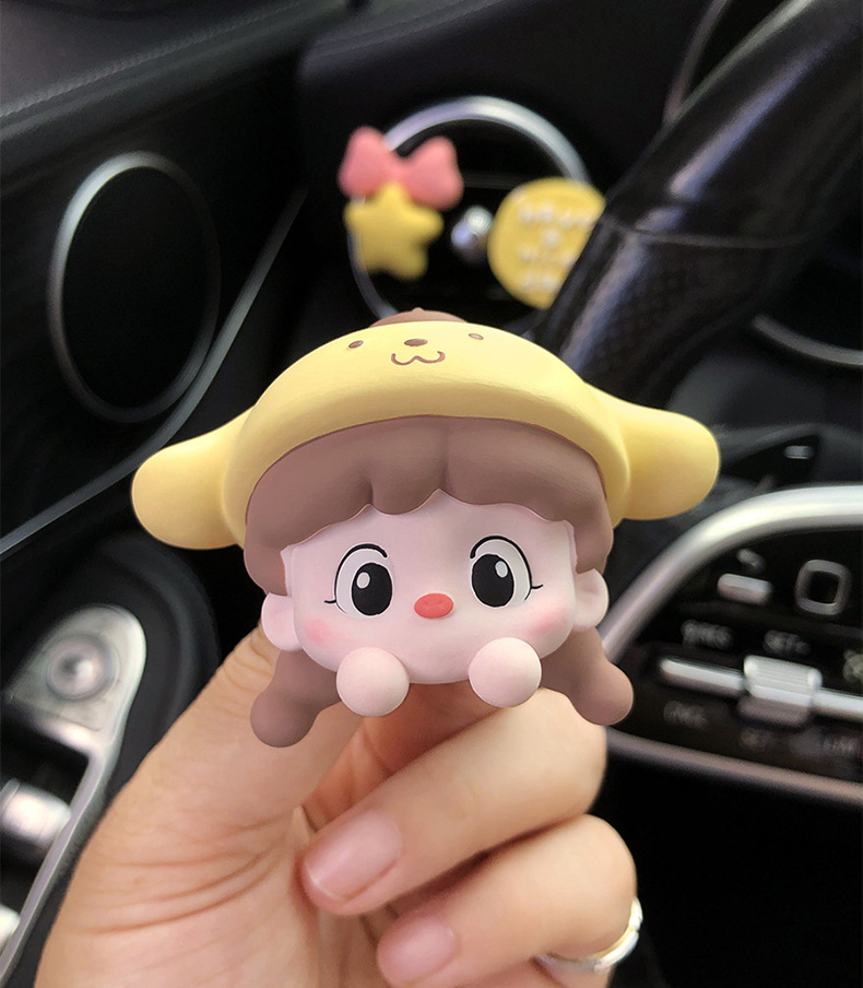 Cute ice cream girl car aromatherapy car air outlet decoration perfume car accessories decoration fragrance Stone