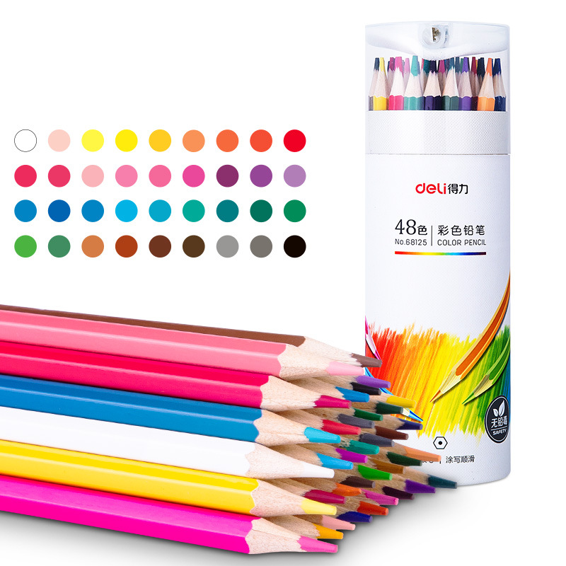 Pintura al óleo de plomo de color de Déli 12 colores 24 colores 36 colores dibujos de arte para estudiantes de escuela primaria