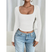 I 76038 French rib slim long sleeve ��ʽ������������羳