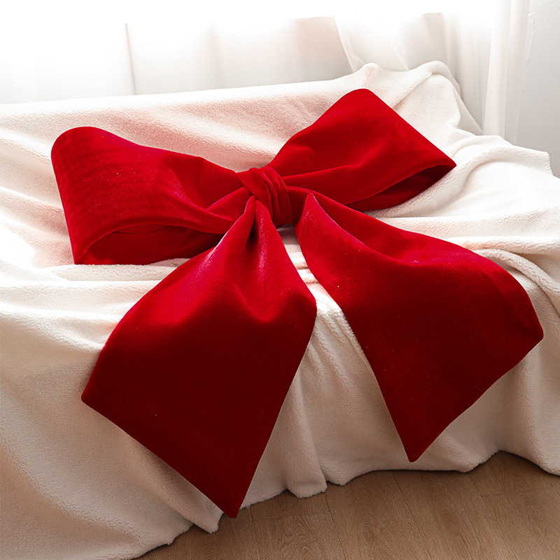 Tela de terciopelo rojo coreano super grande arco de Navidad para aumentar los colgantes de Navidad colgantes de árbol de Navidad escena de celebración