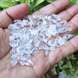 天然消磁白水晶碎石精品东海水晶疗愈碎石鱼缸水族箱造景底砂批发