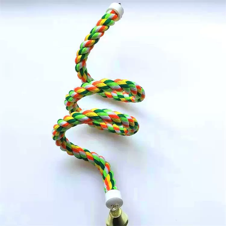 厂家供棉绳鸟玩具鸟站架鹦鹉站杠巴哥鹦鹉用品棉绳玩具吊桥