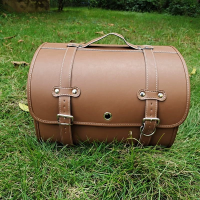 Motorcycle trunk Scooter Trunk Electric Car Large - a2-large-matching-base-plate-all-brown-1-piece