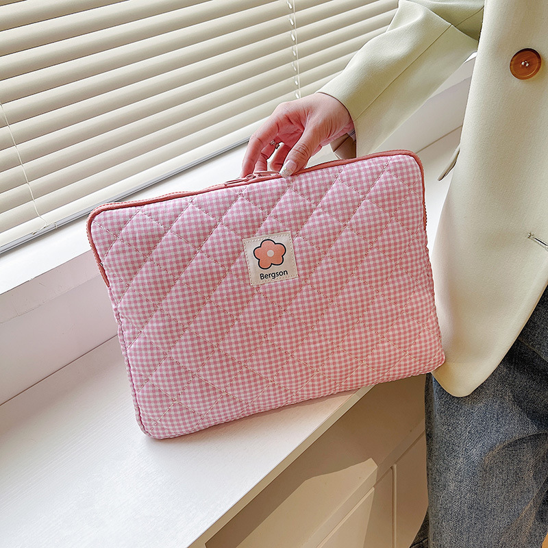 New Korean style plaid iPad tablet computer liner bag 13 inch 14 inch computer protective cover