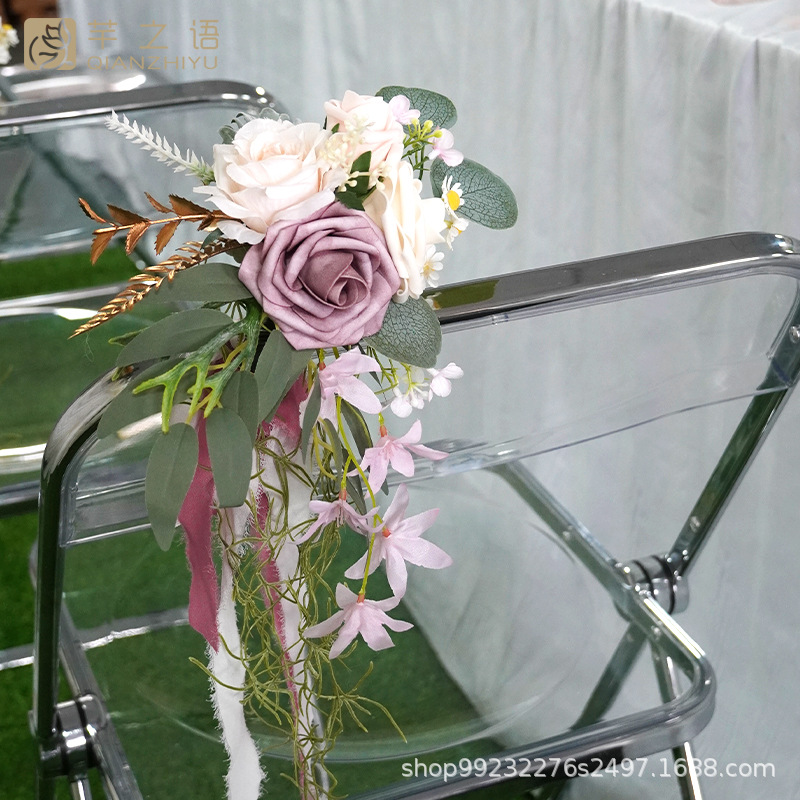 Cinta de champán YZ006: blanco lechoso + rojo púrpura