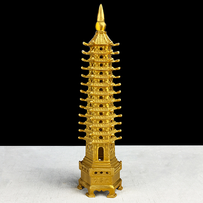 一件代发黄铜文昌塔7层9层13层家居摆件客厅办公室工艺品礼品