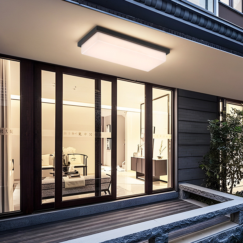 Outdoor Rectangular Ceiling Lamp Insect-Proof Greenhouse Balcony Corridor Outdoor Eaves Pavilion Terrace Foyer Lamp Super Bright Outdoor Rectangular Ceiling Lamp Insect-Proof Greenhouse Balcony Corridor Outdoor Eaves Pavilion Terrace Foyer Lamp Super Bright
