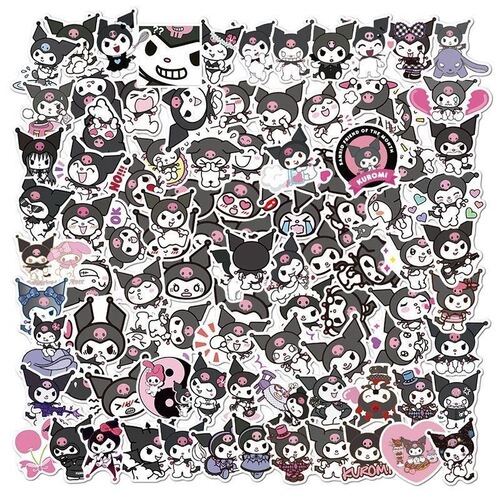 100 ins cute image collection handbook stickers, school rewards, children’s stationery stickers, cartoon suitcase stickers