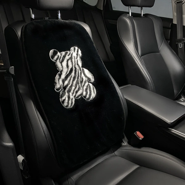 Plush zebra bear-backrest