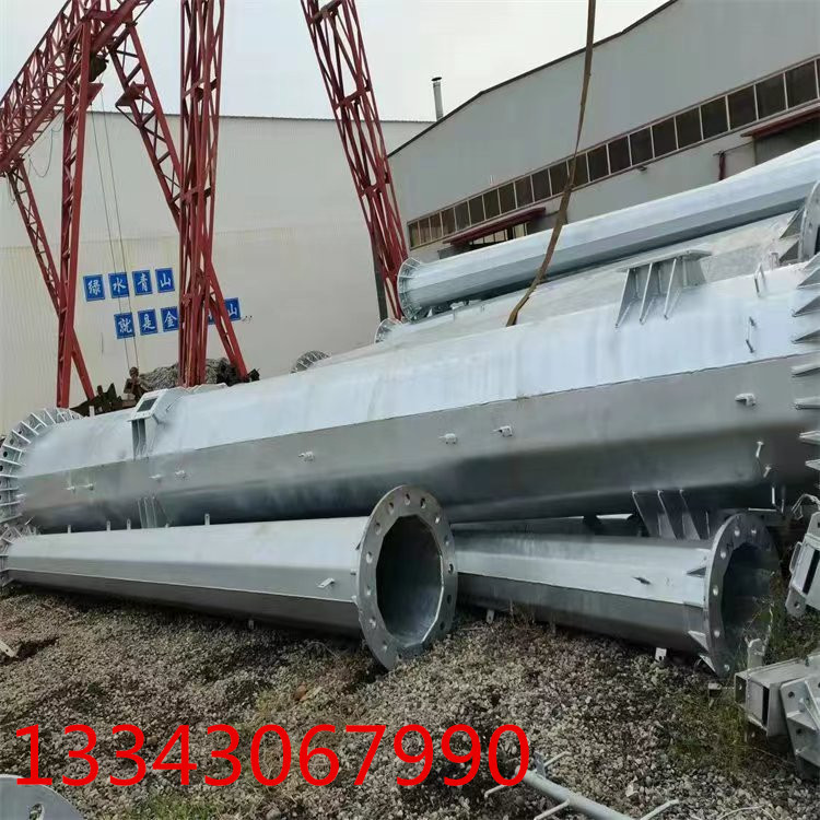 热浸锌电力钢杆 单回路钢制电力杆 输电线路钢管塔 地脚螺栓批发