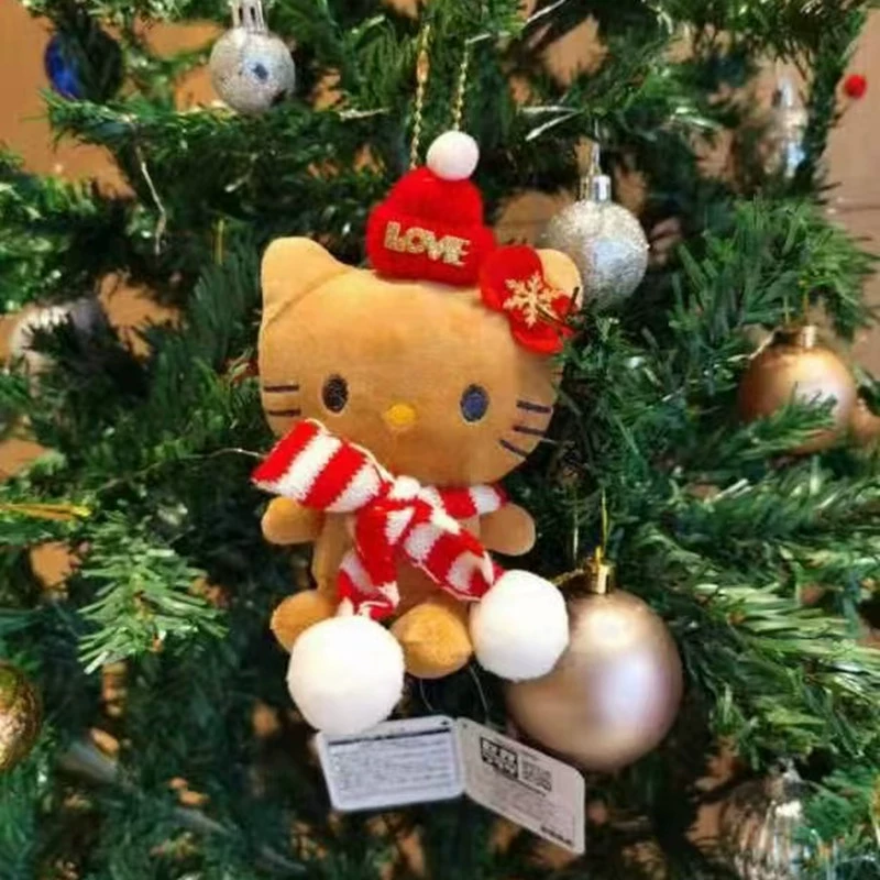 Коровка Hello Kitty, Хелло Кити, рождественский милый шарф, плюшевая кукла, подвеска, аксессуар