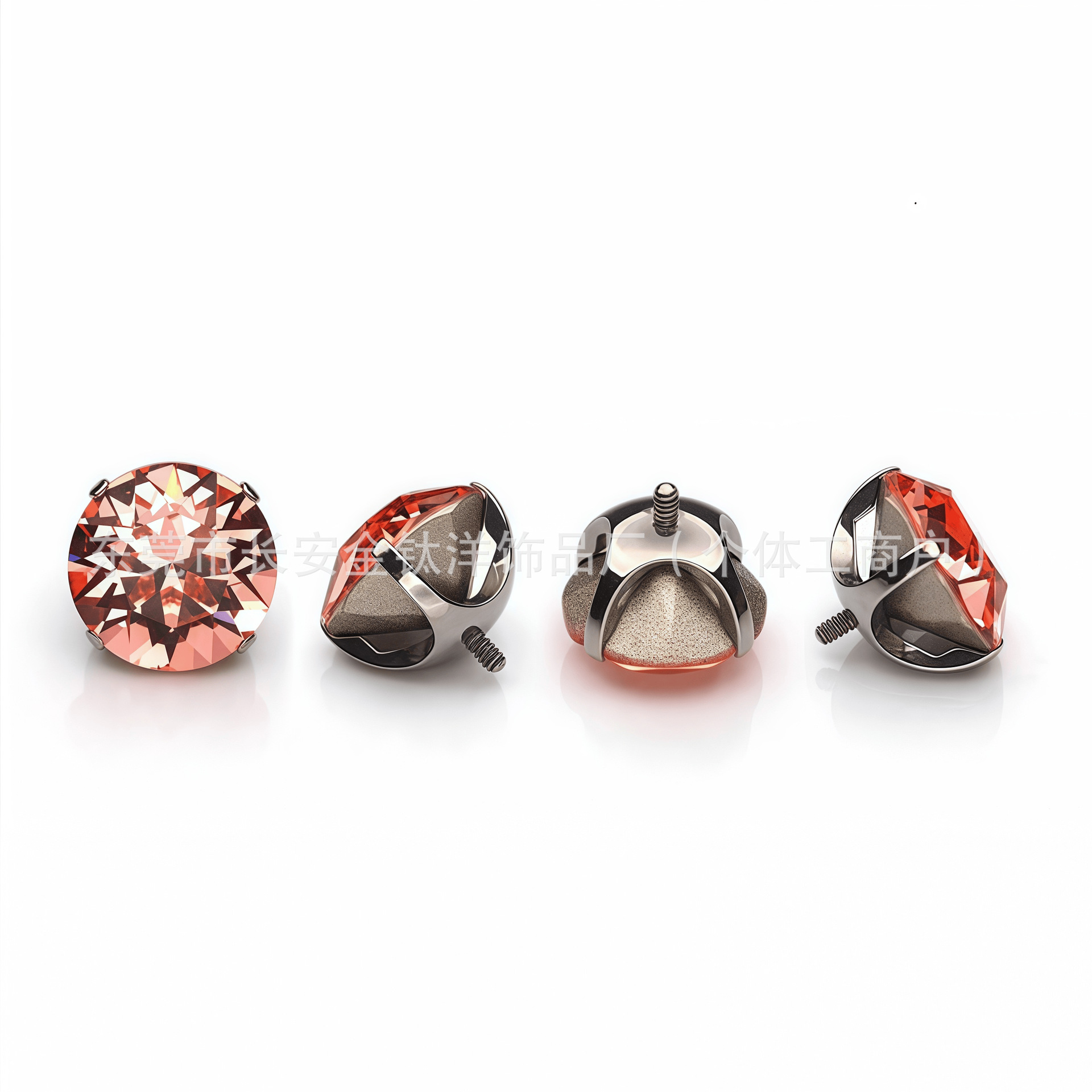 Pointed titanium steel lip stud product view