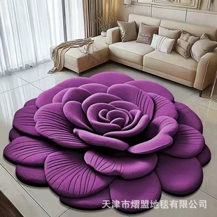Cross-Border Three-Dimensional Special-Shaped Flower Crystal Velvet Carpet Living Room Sofa Blanket Bedroom Cooling Mat Bathroom Absorbent Mat