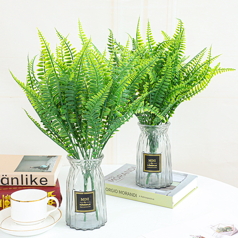 Amazon artificial flowers seven-pronged Persian grass leaves cross-border Boston ferns ferns indoor and outdoor flowers