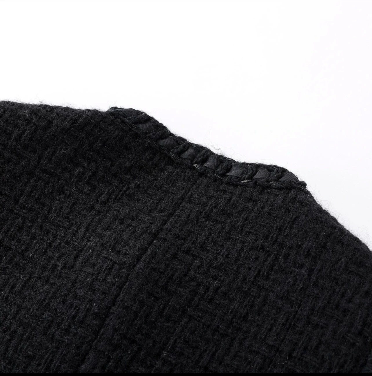 Флис модная демисезонная куртка, стиль Chanel, свободный крой