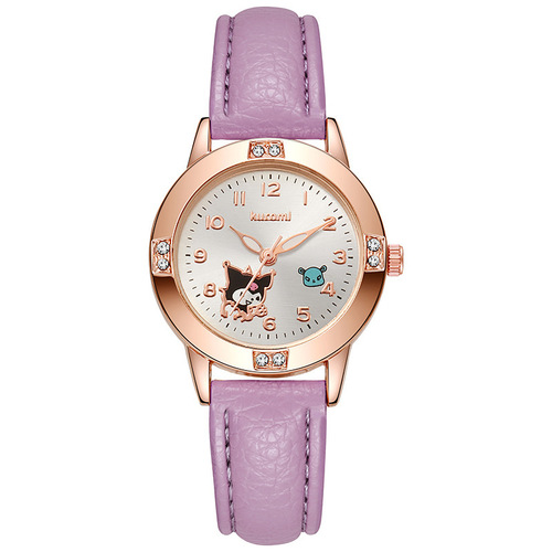 Rose gold diamond belt watch middle school student watch female model Sanrio quartz watch cross-border watch supply wholesale