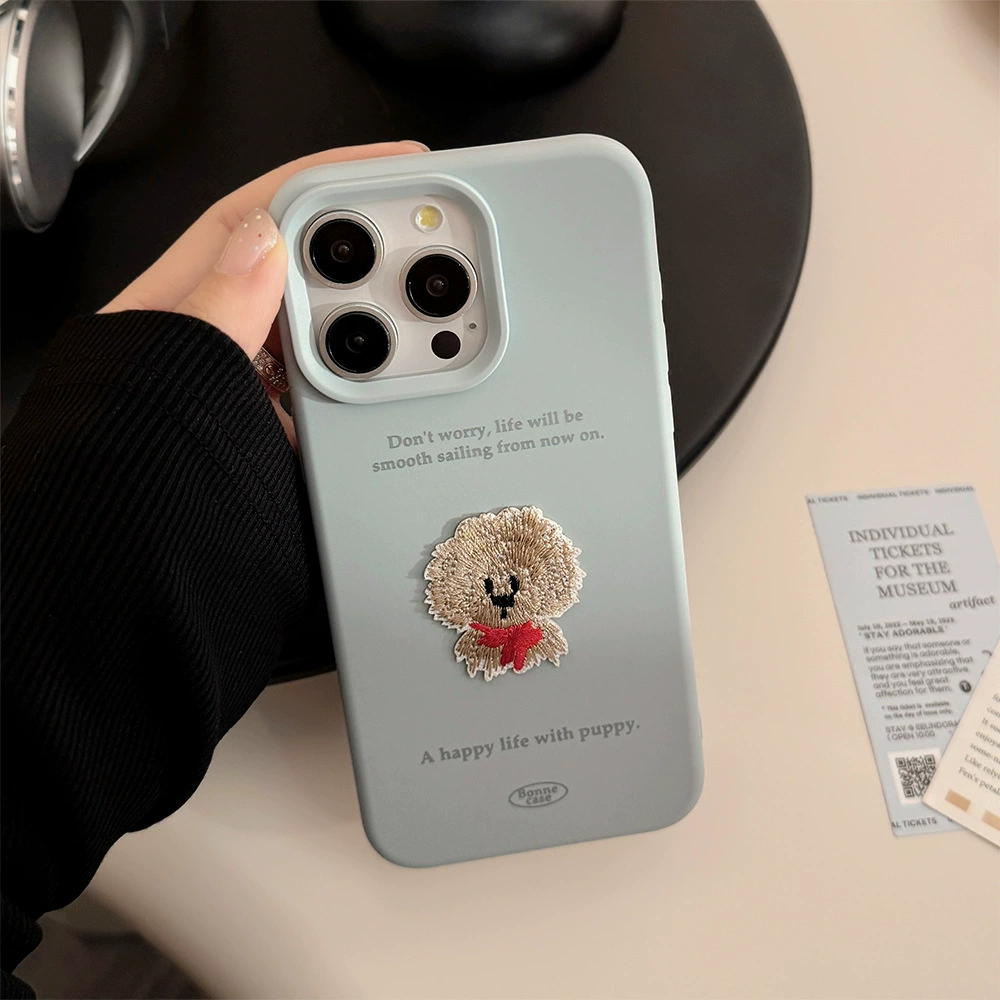Яблоко, совместимый iPhone 15, чехол для телефона, с вышивкой, iPhone, 15Promax